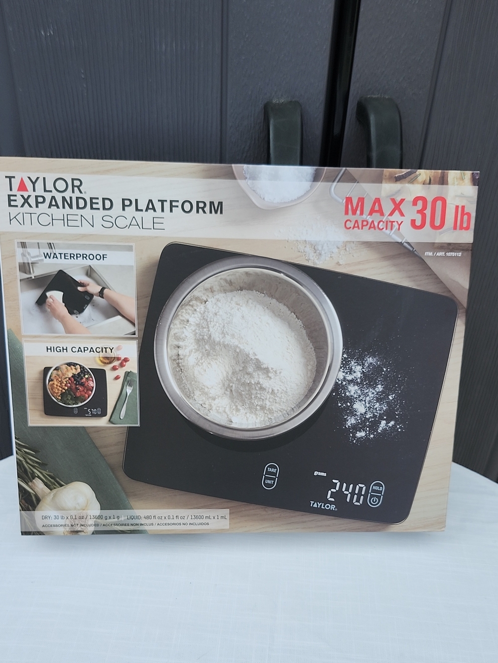 Taylor Expanded Platform Kitchen Scale - Black